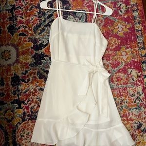 White wrap dress